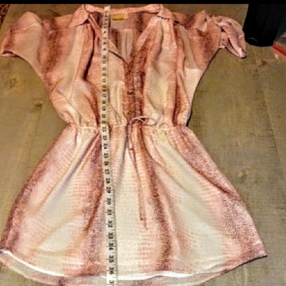 Kaya Di Koko Dress Size M Pink Snakeskin NWOT - Picture 13 of 16